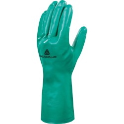 Guanti da lavoro industriale Nitrex VE801 nitrile floccato cotone taglia 09 verde Deltaplus