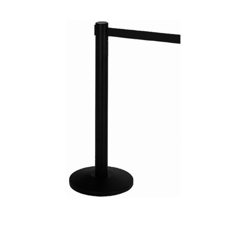 Colonnina segnapercorso Alfa altezza 95 cm con nastro nero 200 cm nero Medial International