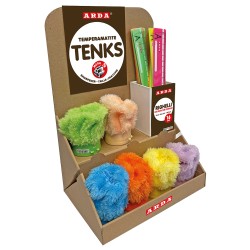 TemperamatiteTenks Peluche e Righe 16cm colori assortiti Arda display Voilà 48 pezzi totali