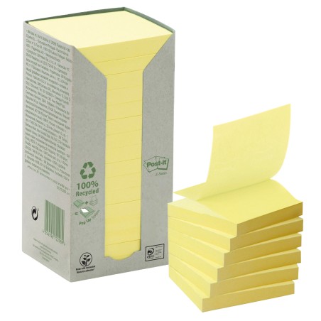 Blocco Post it® Z Notes Green R3301T 76 x 76 mm 100% riciclabile giallo 100 fogli Post it®