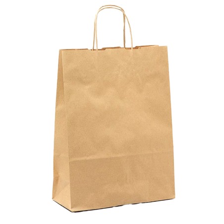 Shopper maniglie cordino 36 x 12 x 41 cm carta biokraft avana Mainetti Bags conf. 25 pezzi