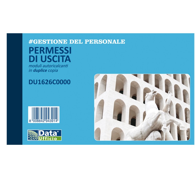 Blocco permessi di uscita 50/50 copie autoricalcanti 10 x 16