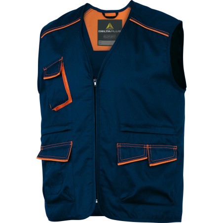 Gilet da lavoro Panostyle® M6GIL sargia/poliestere/cotone taglia XL blu/arancio Deltaplus