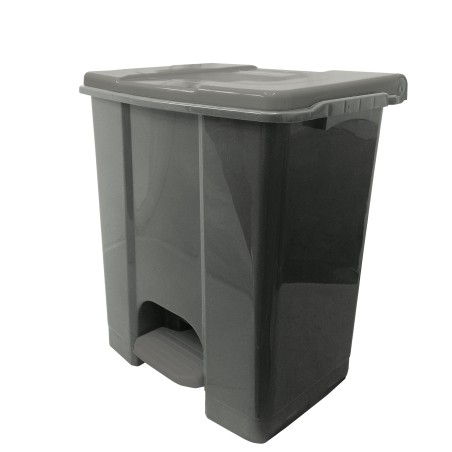 Contenitore mobile Ecoconti a pedale 60 L plastica riciclata grigio Medial International