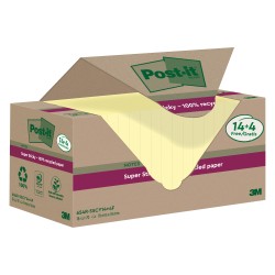 Blocco foglietti Post it® SuperSticky Green 654RSSCY14+4 76 x 76 mm carta riciclata giallo Canary 70 fogli Post it® 18 blocchi