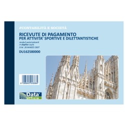 Blocco ricevute pagamento per attività sportive dilettantistiche 50/50 copie autoricalcanti 11