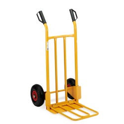 Carrello trasporto grandi volumi Robustus portata max 300 kg 56 x 17 x 110 cm acciaio verniciato giallo Garden Friend