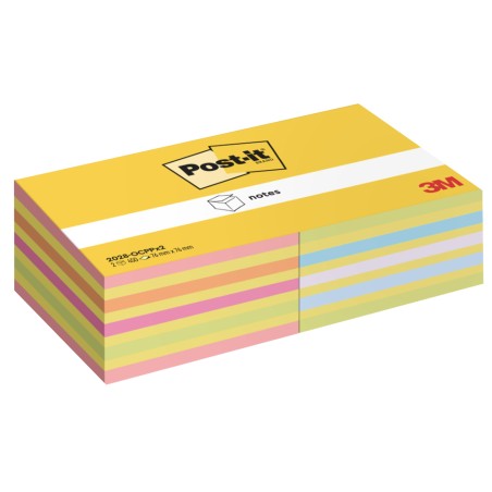 Blocco foglietti Post it® Cubo 20280CPPX2 76 x 76 mm colori assortiti neon/pastel 450 fogli Post it® conf. 2 blocchi