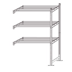 Scaffale Rang'Eco180 modulo aggiunta 5 ripiani portata ripiano 180 kg 100 x 35 x 200 cm acciaio grigio/blu Paperflow