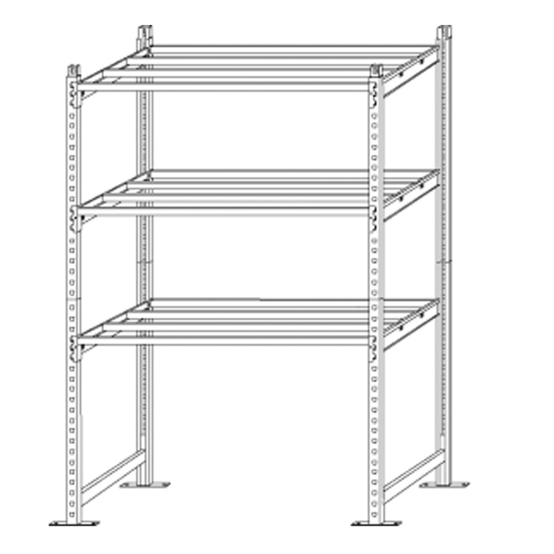 Scaffale Rang'Eco180 modulo base 5 ripiani portata ripiano 180 kg 100 x 35 x 200 cm acciaio grigio/blu Paperflow