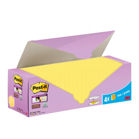 Blocco foglietti Post it® Super Sticky 654SSCYVP24 76 x 76 mm giallo Canary™ 90 fogli Post it® conf. 24 blocchi