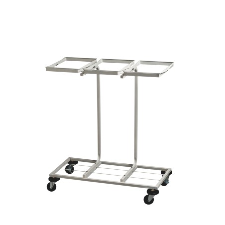 Carrello mobile Triflux 83,3x36x90 cm con ruote 3 portasacco da 100 L ciascuno acciaio Medial International