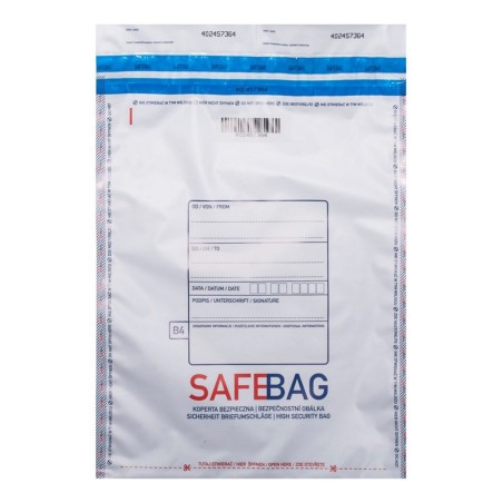 Sacchetti di sicurezza Safe Bag per corrieri B5 18,6 x 25,5 + 4 cm bianco Bong Packaging conf. 100 pezzi