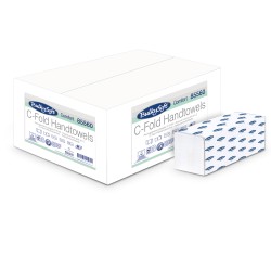 Asciugamani piegati a C Comfort 2 veli goffratura micro 18 gr 23x31 cm bianco BulkySoft conf. 153 pezzi