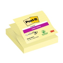 Ricarica foglietti Post it® Super Sticky R440SSCY a righe 101 x 101 mm giallo Canary™ 90 fogli Post it®