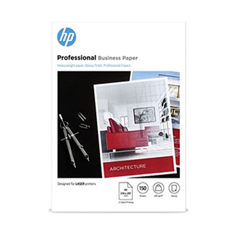 Hp Confezione da 150 fogli carta originale fotografica lucida professionale per stampe laser A4 7MV83A