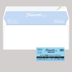 Busta Silver90 Strip FSC® senza finestra internografata 11 x 23 cm 90 gr bianco Pigna conf. 500 pezzi