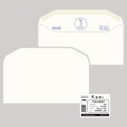 Busta Kami Gommata senza finestra 11 x 23 cm 100 gr carta riciclata FSC® bianco Pigna conf. 500 pezzi