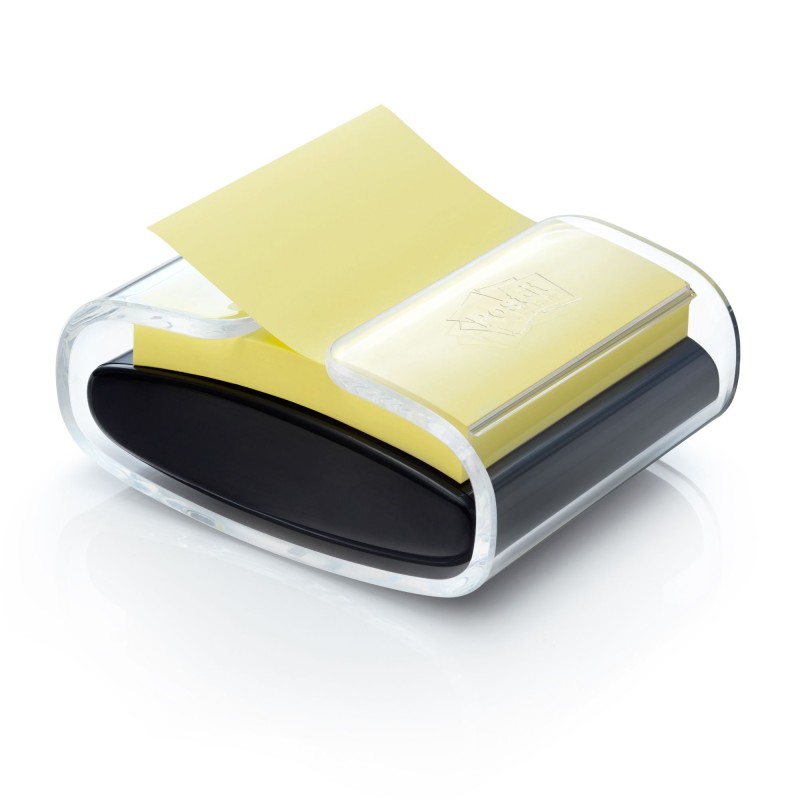 Dispenser Pro nero + 1 Post it® Super Sticky Z Notes PROB1SSCYR330 76 x 76 mm giallo Canary™ Post it®