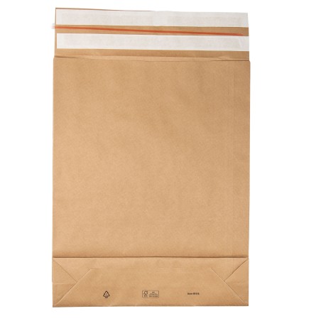 Sacchetti a fondo quadro EGreen 40 x 50 x 10 + 10 cm carta kraft avana Bong Packaging conf. 100 pezzi