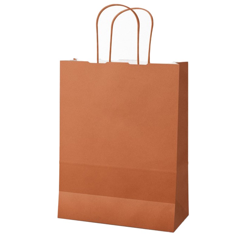 Shopper Twisted maniglie cordino 22 x 10 x 29 cm carta kraft terracotta Mainetti Bags conf. 25 pezzi