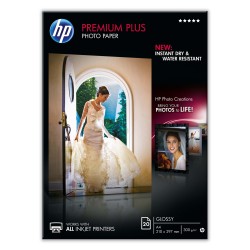 Hp Confezione da 20 Fogli Carta originale fotografica Hp Premium Plus lucida A4 210 x 297 mm CR672A