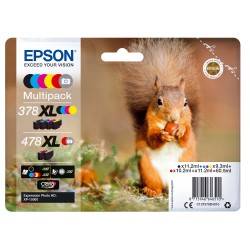 Epson Multipack Cartuccia ink 378XL/478XL C/M/Y/K/R/G C13T379D4010 C/M/Y 9