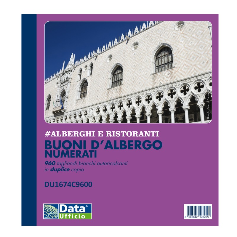 Blocco buoni d'albergo 960 tagliandi numerati autoric. 10 tagliandi/pag. 21 x 19