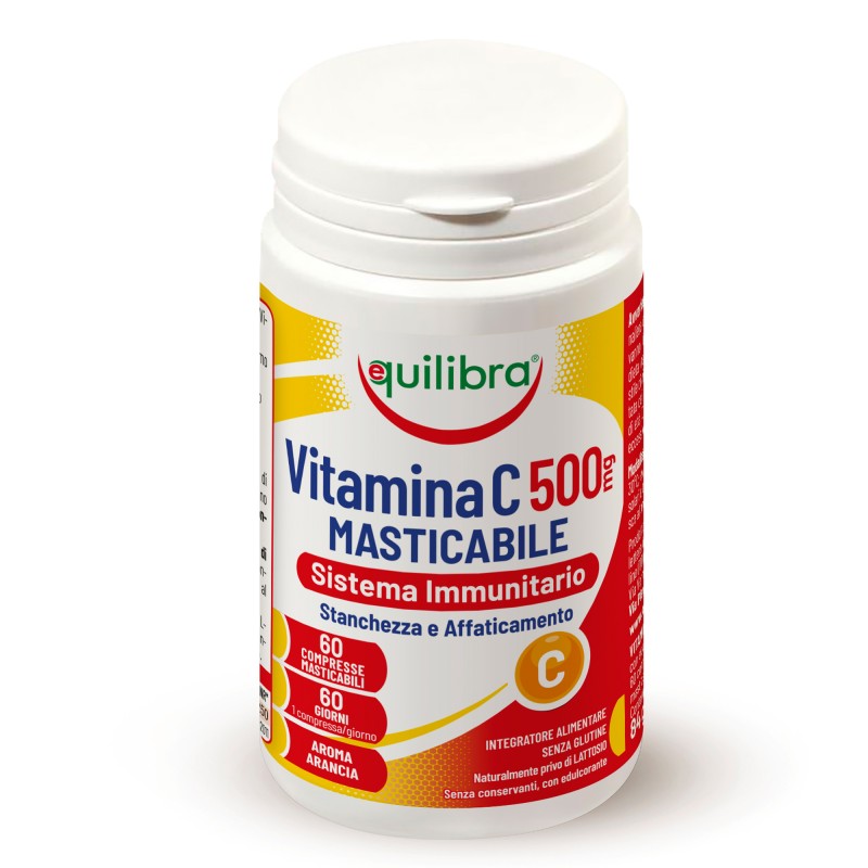 Integratore masticabile Vitamina C 500MG sistema immunitario 60 compresse (1