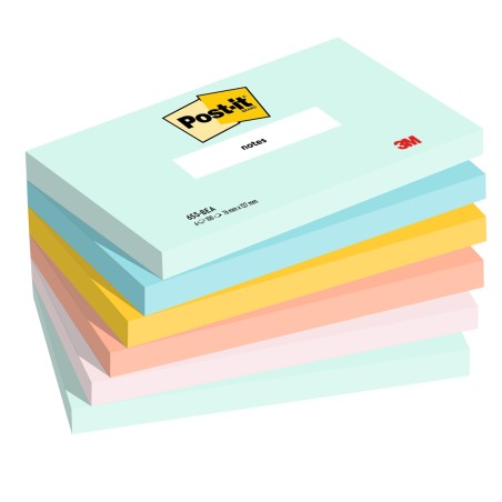 Blocco Post it® Super Sticky 655BEA 76 x 127 mm colori Beachside 100 fogli Postit® conf. 6 pezzi