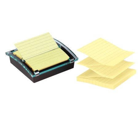 Dispenser Post it® Super Sticky DS440SSCYL a righe 101 x 101 mm giallo Canary™ 90 fogli Post it®