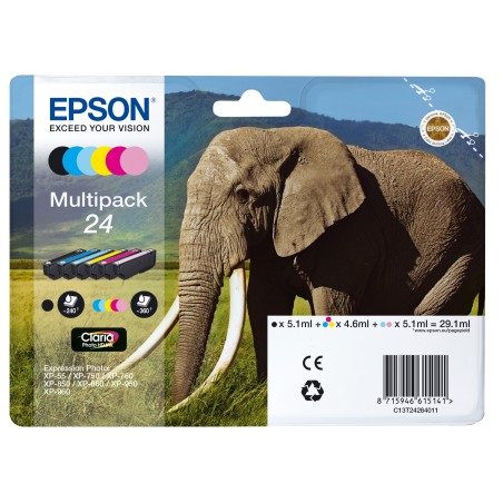 Epson Multipack Cartuccia ink 24 C/M/Y/C CH/M CH/K C13T24284012 C/M/Y 4