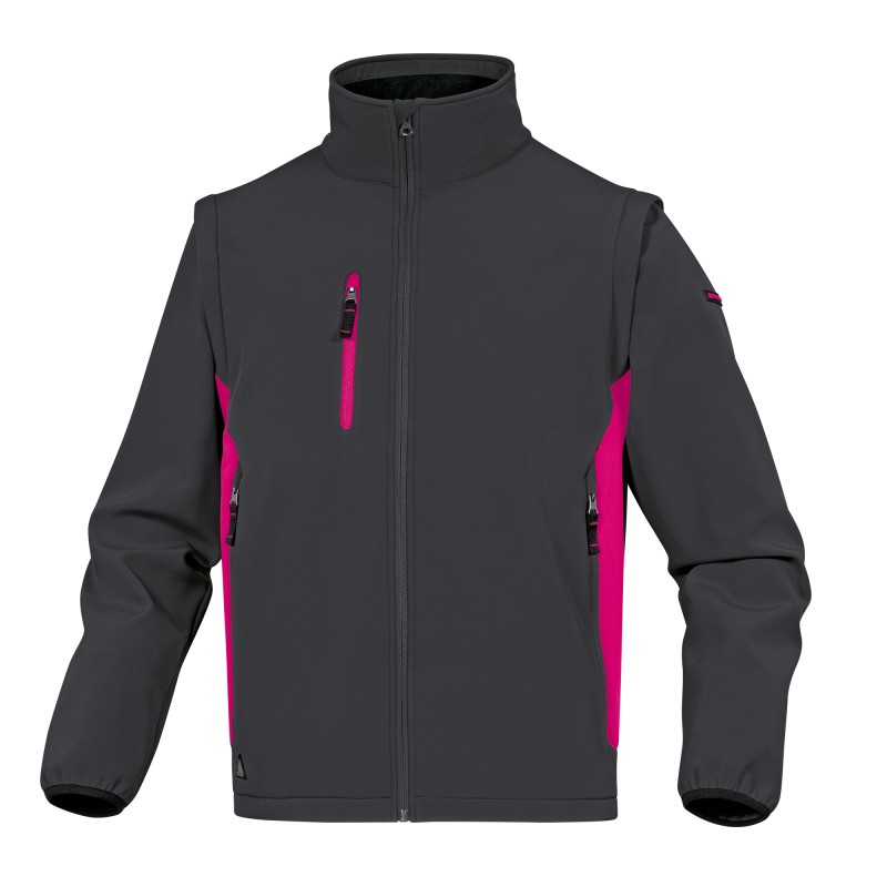 Giacca Softshell MySen 2 tessuto Softshell/poliestere/elastan taglia M grigio/fucsia Deltaplus