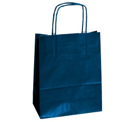 Shopper Twisted maniglie cordino 22 x 10 x 29 cm carta kraft blu Mainetti Bags conf. 25 pezzi