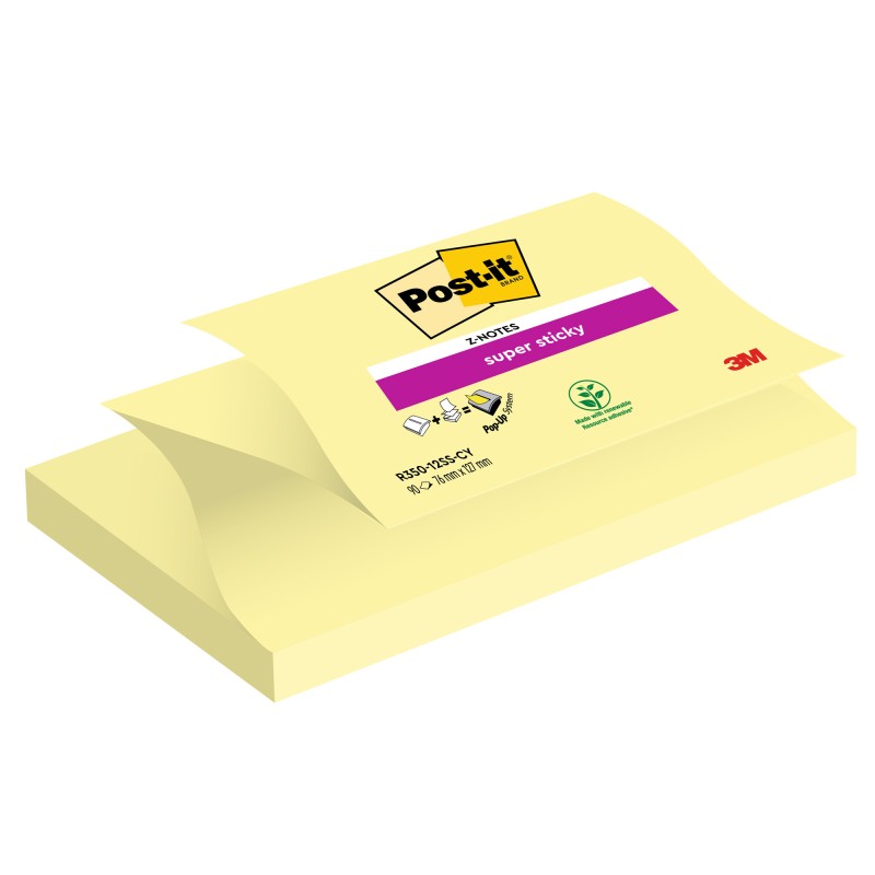 Blocco Post it® Super Sticky Z Notes R350123SSCY 76 x 127 mm giallo Canary™ 90 fogli Post it®