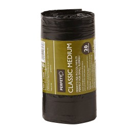 Sacchi per rifiuti Classic Small 55x70 cm 45 L 10 micron nero Perfetto rotolo da 20 sacchetti