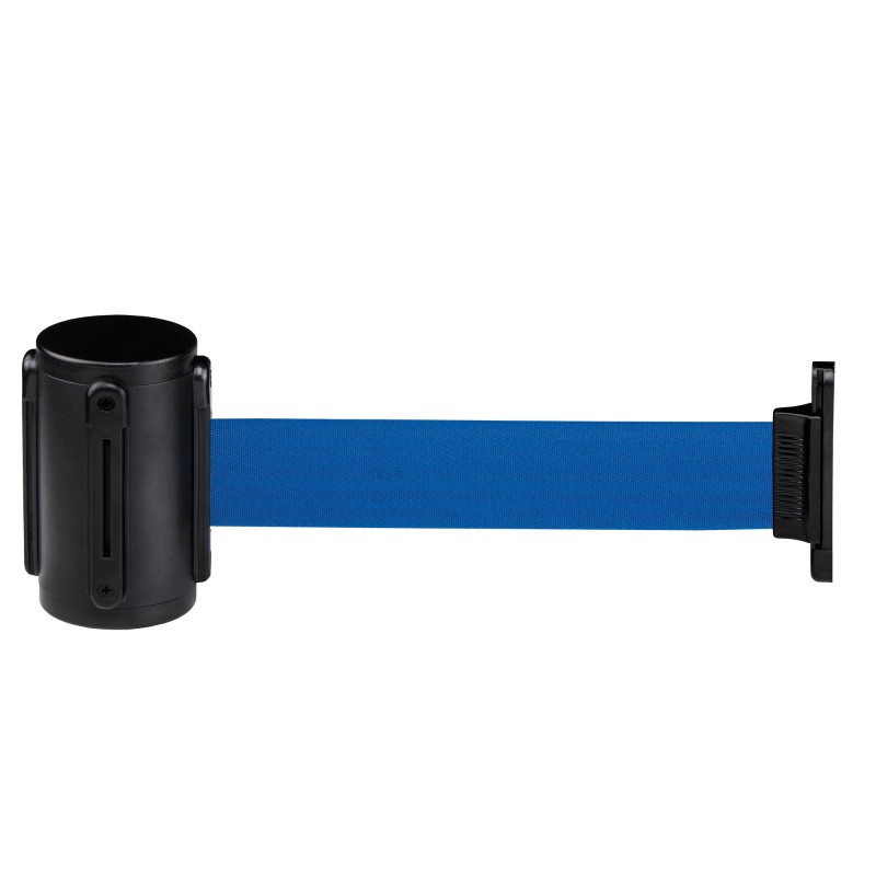 Segnapercorso murale Alfa Mural nero diametro 6 cm con nastro blu 200 cm Medial International