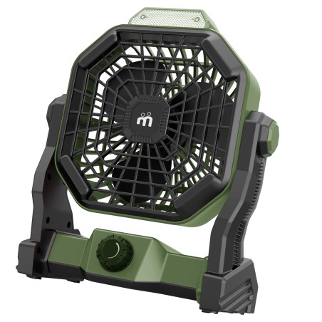 Ventilatore portatile da campeggio con luce LED diametro 12 cm 25