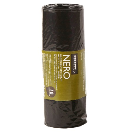 Sacchi per rifiuti Classic 70 x 110 cm 116 L 20 micron nero Perfetto rotolo da 10 sacchetti