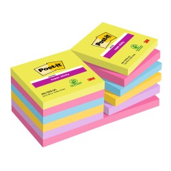 Blocco foglietti Post it® Super Sticky 65412SSUCC 76 x 76 mm colori Ultra 90 fogli Post it®