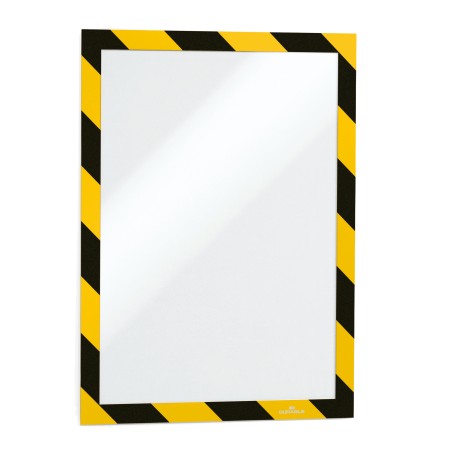 Cornice Duraframe Security adesiva pannello magnetico A4 (21 x 29,7 cm) giallo/nero Durable