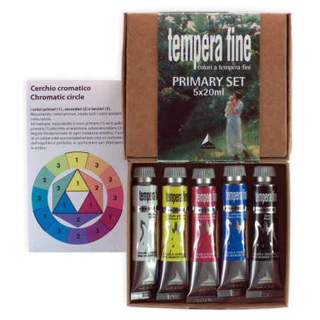 Tempera fine Primary Set 20 ml colori primari (nero