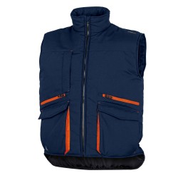 Gilet imbottito Sierra 2 tela/poliestere/cotone foderato taglia XL blu/arancio Deltaplus