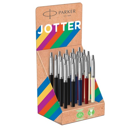 Penna sfera Jotter Original Plastic tratto M colori fusto assortiti Parker expo 20 pezzi