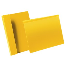 Buste identificative con aletta pieghevole A4 orizzontale giallo Durable conf. 50 pezzi