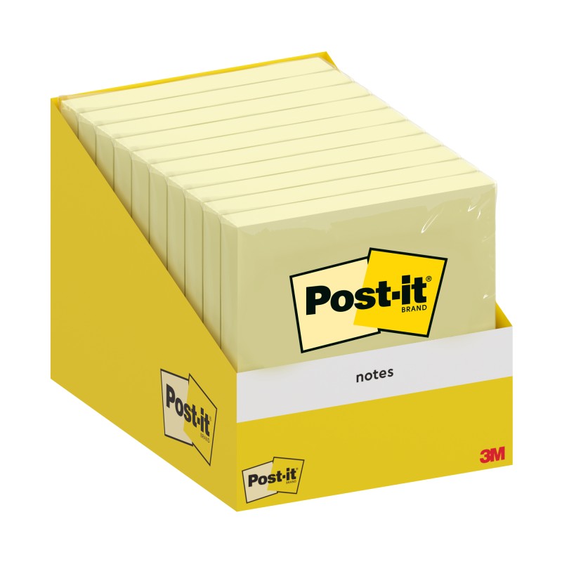 Blocco foglietti Post it® 76 x 76 mm giallo canary 100 fogli Post it® conf. 10 blocchi