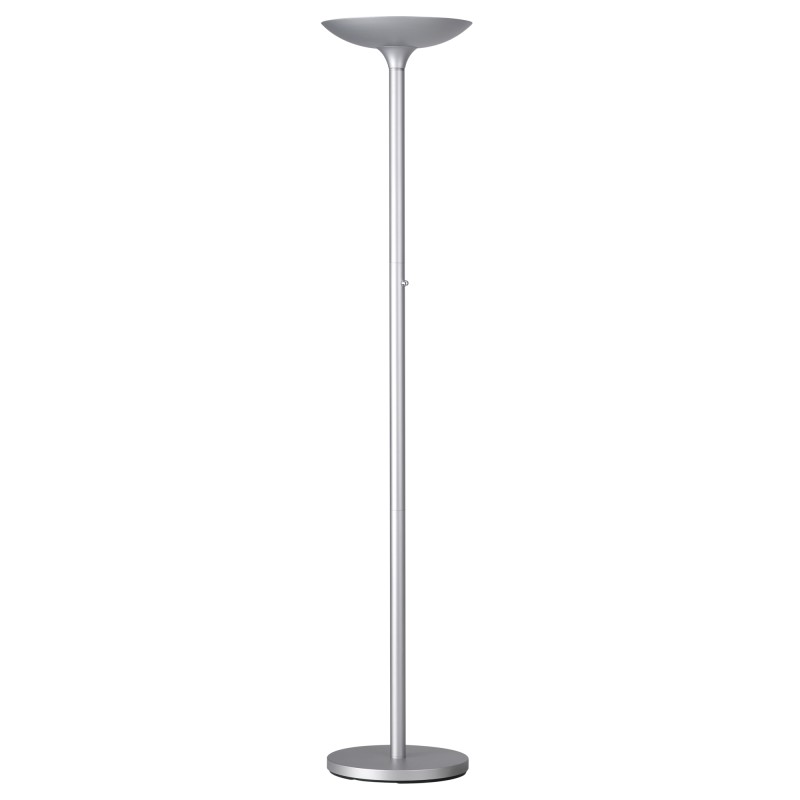 Lampada da terra Varialux a led base diametro 34 cm H 180 cm 23 W grigio metal Unilux