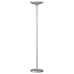 Lampada da terra Varialux a led base diametro 34 cm H 180 cm 23 W grigio metal Unilux