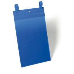 Buste identificative con fascette di aggancio A4 verticale blu Durable conf. 50 pezzi