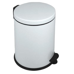 Pattumiera a pedale New Bin Basic 12 L metallo verniciato bianco Medial International